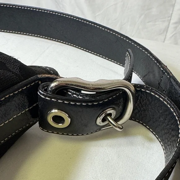 Coach Signature Jacquard Black Crossbody Bag Style 9362 - Picture 5 of 14